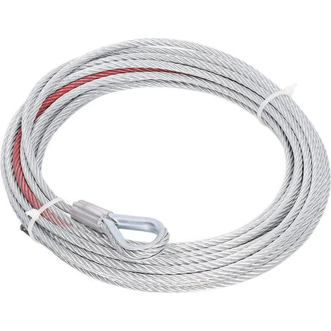 Jeffergarden 4500LBS Fil de cble de treuil Corde en acier inoxydable Diamètre 5,5 mm Longueur 10 m pour treuils de remorquage-DOU