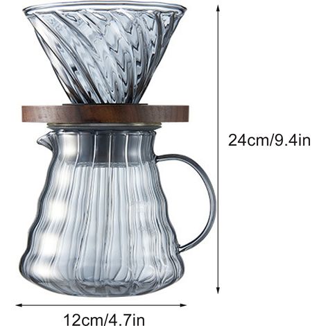 Manuelle Filterkaffeemaschine aus hochdichtem Borosilikatglas (1/5)