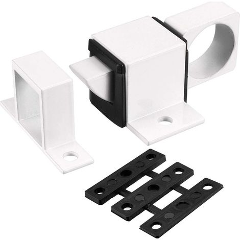 Türschloss aus Aluminiumlegierung, automatisches, federbelastetes Sicherheitsschloss für Fenster und Tore, weiß (1/5)