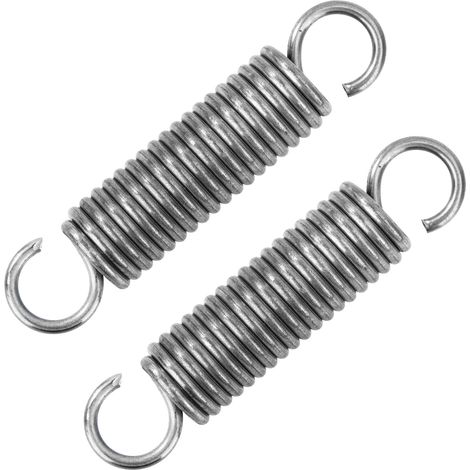 Traction Spring 65 mm Tension Springs with Hooks Stainless Steel Springs Wire Diameter 2.2 mm Outer Diameter 15 mm Force 11.8 kg 2 Pieces (1/5)