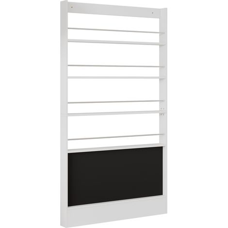 Étagère fine 4 niveaux avec tableau noir, 100 x 10 x 180 cm, pour chambre d'enfant et rangement malin (1/5)
