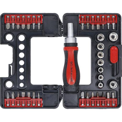 Jeu d Embouts et Douilles 38 pcs - Poignée Rotative à Cliquet - Embouts Réversibles, Précision et Polyvalence - D-Work