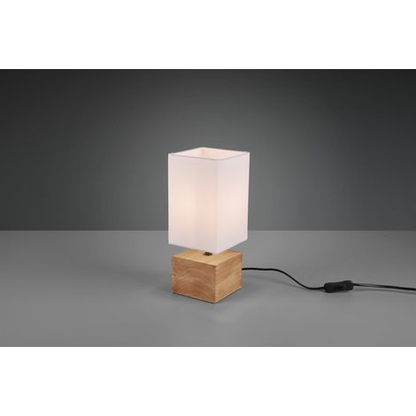 Lampada Tavolo Woody Base Quadrata Legno 1xE14 Trio Lighting (1/2)