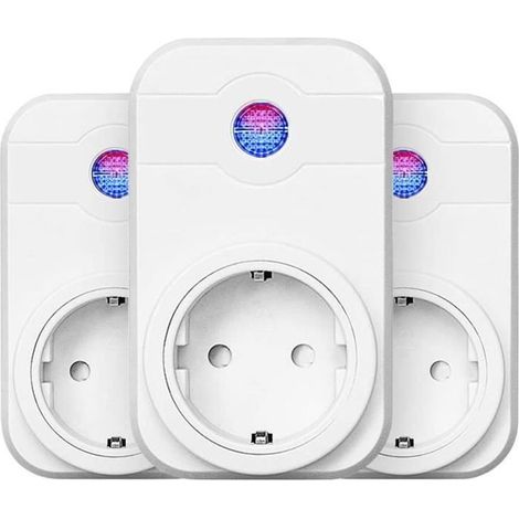 3pcs prises Wifi Prise intelligente - Smart Home compatible avec Amazon Alexa / Echo / Echo Dot et Google Home (1/4)