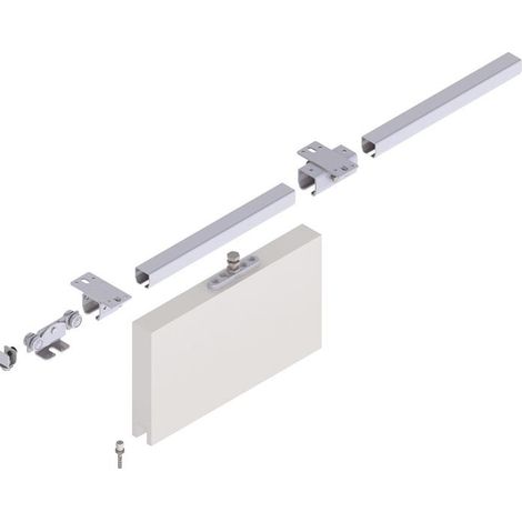Erweiterungsset Schiebetorgarnitur Pro 100 Decke blau verz.L.2000mm (1/2)