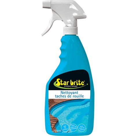 Nettoyant tâches de rouille pour liners et coques polyester de piscine 650 ml – Élimine les taches sur PVC – Liquide bleu – Starbrite