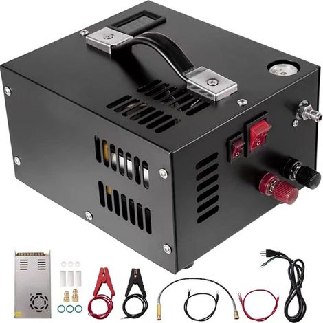 4500 psi High Pressure Electric Air Compressor with Barometer, Smart Portable Air Compressor Pump with Auto Shut-Off, Outdoor Air Compressor with Transformer (1/5)