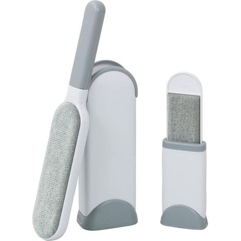 2-piece set, [Cleaning, Dusting, Dust Brush] Gray (large) about 7.5 × 5 × 33 cm (small) about 6 × 3 × 13.5 cm Dusting Brush Set HTBS-GY (1/5)