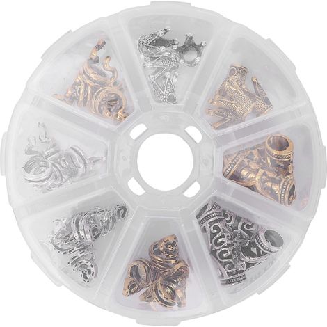 Perle à Barbe Vintage pour Tresses Dreadlocks, Bijoux DIY Décoratifs avec Pendentif (1/5)