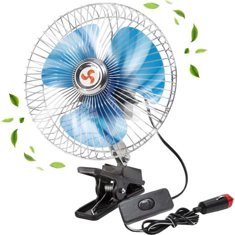 Ventilateur de voiture 24V, à pince pour véhicule oscillation (1/5)