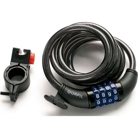 Antivol Câble Spiral - 10 mm - 180 cm - Combinaison Personnalisable - 1 Pièce (1/3)
