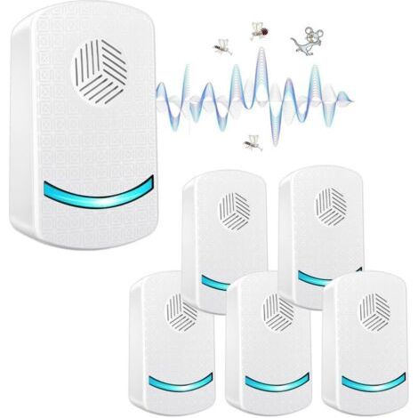 Houhence – Répulsif ultrasonique 6 PCS pour souris, rats, insectes – Portée jusqu'à 1500 pieds carrés – Émet des ultrasons à basse fréquence (1/5)