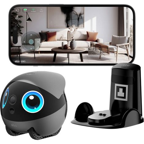 Enabot EBO Air 2 Plus Robot Companion Intelligente Bianco