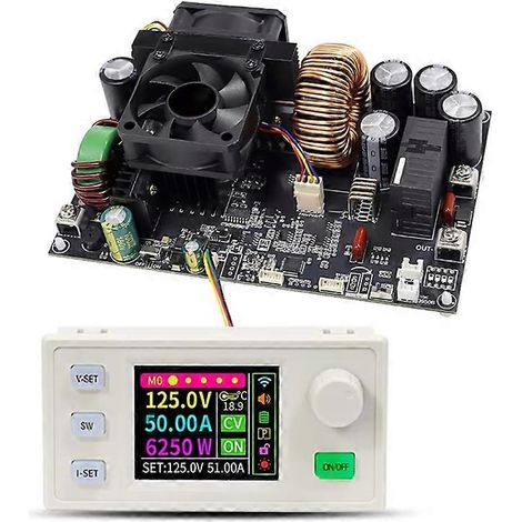 XY12550S CNC DC Konstantspannungs-Netzteilmodul mit Spannungsregelung, 125V/50A/6250W, mit Farbanzeige. (1/5)