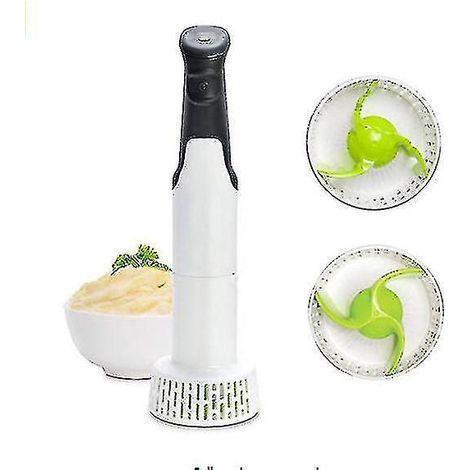 Elektrischer Kartoffelstampfer, 3-in-1-Stabmixer, Gemüseschneider, Mehrzweckset für Pürees und Schneebesen, Stabmixer, perfekt zum Mischen und Pürieren für Babynahrung.