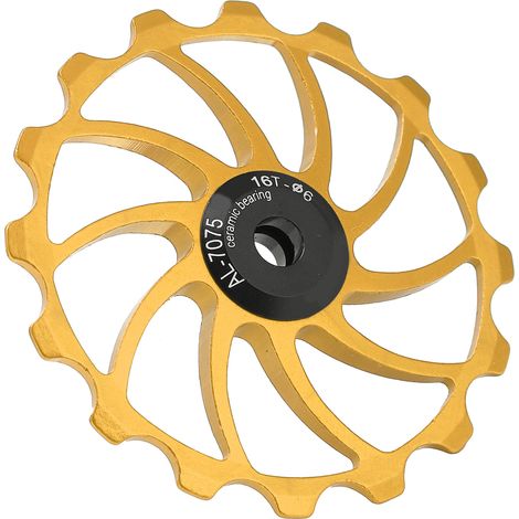 Dérailleur arrière MEIJUN 16T pour VTT et vélos de route, roulements en céramique, galet de guidage, pièces détachées pour roue, couleur or (1/5)