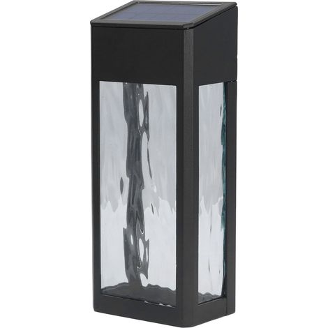 Lampadaire solaire extérieur, éclairage de terrasse, applique murale en aluminium avec batterie intégrée pour jardin. (1/5)