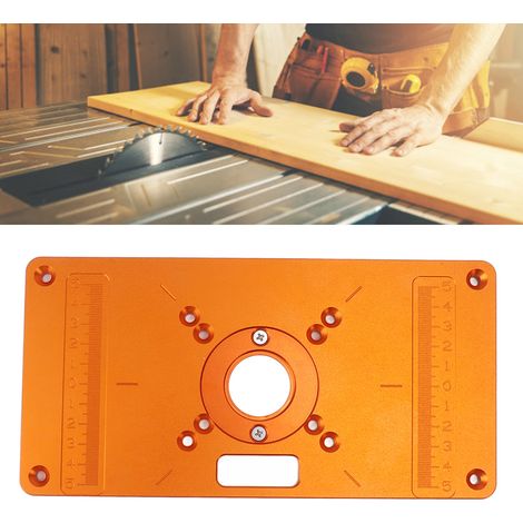 Plaque d'insertion pour table de défonceuse - Convient pour une utilisation avec des plaques inversées sur les affleureuses plaque inversée universelle. (1/5)
