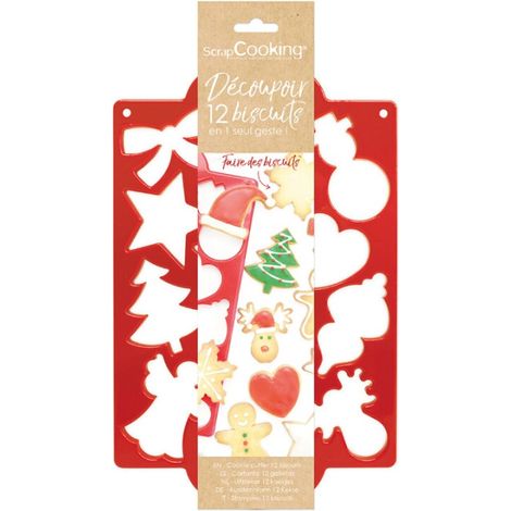 Plaque découpoir 12 biscuits Noël - ScrapCooking (1/2)