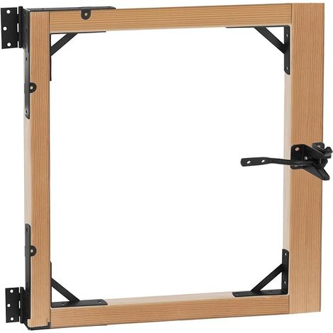 Charnière de portail de jardin avec support d'angle de portail et pince, Acier revêtu par poudre, portails de jardin et portes d'entrée
