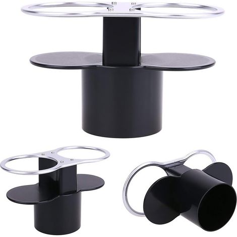 Support Gobelet Voiture Double Porte-Gobelet en Plastique Noir Fixation Siège Auto Organisateur Boisson Universel (1/4)