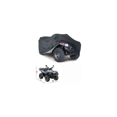 Funda exterior impermeable y anti-UV para ATV, moto y quad, 145×85×98 cm, cubierta pesada para quad, funda para bicicleta eléctrica, protector de coche de playa, negro (1/4)