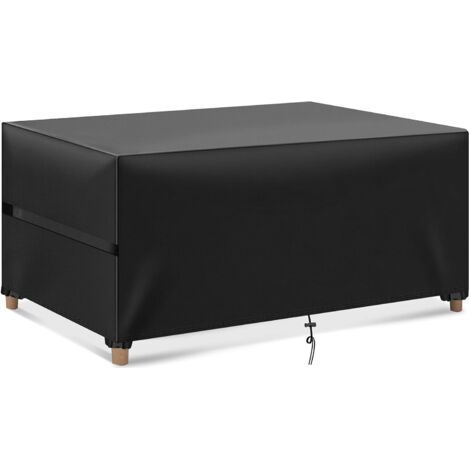 TAISHENGDA-Bcc Gartenmöbel-Abdeckung, 150 x 130 x 90 cm, Polyester, schwarz, Oxford-Gewebe, Gartenmöbel-Abdeckung, wasserdichte Gartentischabdeckung mit Kordel und Druckknopf (1/5)