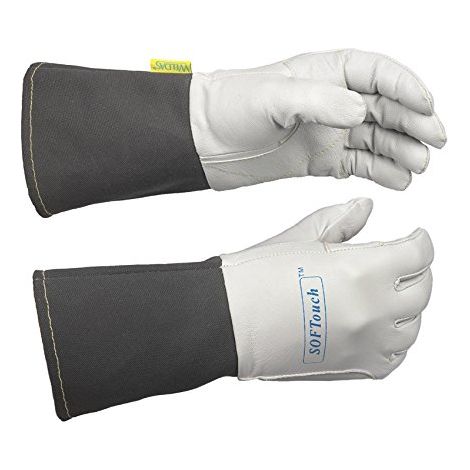 Gants Soudeur TIG en Cuir de Chèvre Pleine Fleur WELDAS SOFTouch - Coutures KEVLAR® - Certification EN 12477 - Sachet de 5 (1/2)