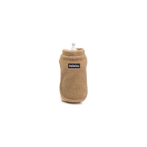 Manteau polaire cachemire pour chien, doublure chaude, kaki, taille S – (1/4)