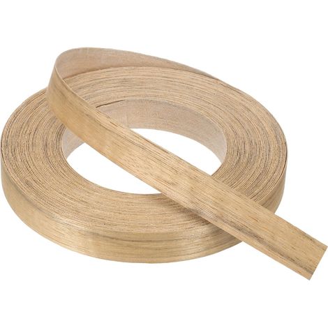 Bande de Chant 15.2m x 19mm, Bande Bordure Meuble Masquage de Bois Préencollé, Placage Contreplaqué Flexible Thermofusible pour Restauration Bords Meuble Étagère Panneaux, Aubier (1/5)