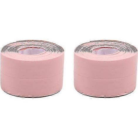 (rose) 3,2 m Ruban adhésif étanche et anti-moisissure pour salle de bain, cuisine et douche, évier et baignoire. (1/5)