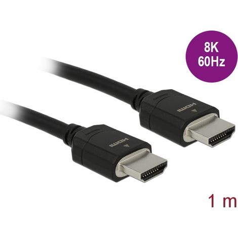 Delock Cable HDMI de alta velocidad 48 Gbps 8K 60 Hz 1 m