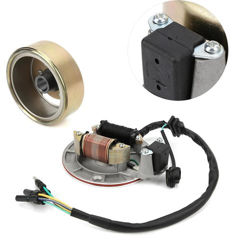 Flywheel with durable ignition stator and 12V lighting coil for Pit Dirt Bikes with 50-125cc engines (1/5)