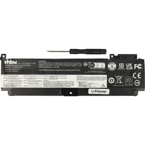 vhbw Akku kompatibel mit Lenovo ThinkPad T460s 20FA-A01GAU, T460s 20FA-S05A01, T460s 20FA-S0BM00 Notebook (1000 mAh, 11,4 V, Li-Polymer) (1/5)