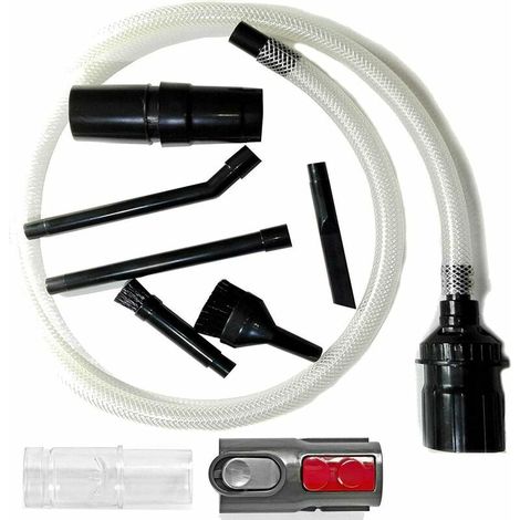 9 pièces accessoire d'aspirateur, tuyau 90 cm, 5 embouts + brosse + adaptateur, pour nettoyage radiateurs et voitures (1/3)