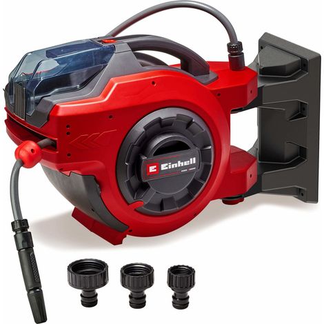 [Ancienne version] Einhell Enrouleur de tuyau sans fil GE-HR 18/30 Li-Solo PXC (18V, mécanisme d’enroulement automatique, pivote jusqu’à 180°) Livré sans Batterie ni Chargeur
