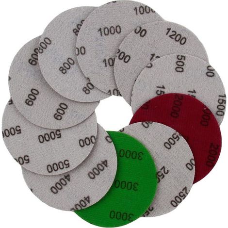 60 Pièces Disques De Ponçage 75Mm Grain 600/800/1000/1200/1500/2000/2500/3000/4000/5000,Disques Abrasifs Auto-Agrippants Pap[BI86] (1/5)