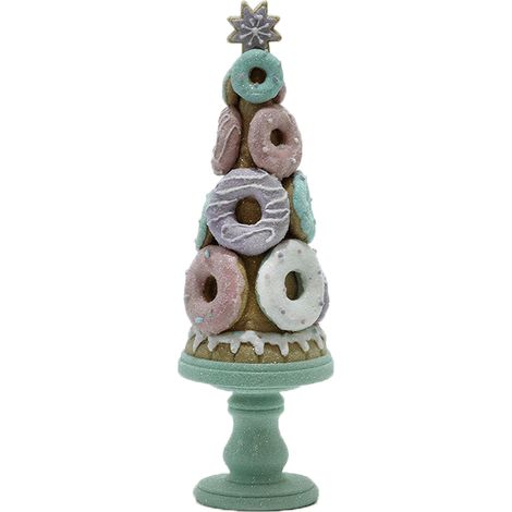 Albero di natale pan di zenzero verde biscotto ciambella H31 idea regalo natalizia decorazione ceramica casa cucina ambienti (1/2)