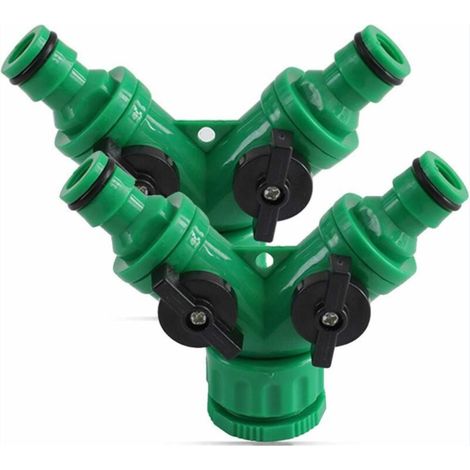 Inverseur de tuyau Adaptateur de robinet d'inverseur à 2 voies avec raccords de tuyau d'inverseur en Y 2 pièces (1/5)
