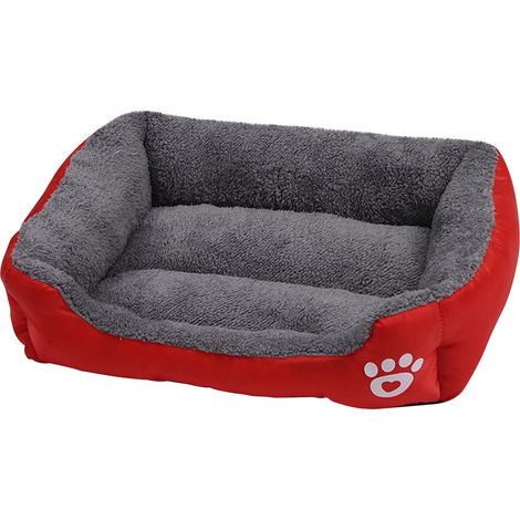 Lit Pour Chien - Lit Chauffant Hiver avec Bords Relevés et Rembourrage PP - Pour Chiens jusqu'à 15 kg - Taille L (66x50 cm) (1/3)