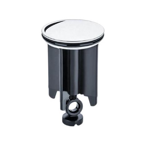 Bouchon Lavabo Universel 40mm - Bouchon d'Évier en Laiton chromé avec Caoutchouc - Couvercle Lavabo Églable en Hauteur - Anti-calcaire - Bouchon de Vidange Chromé pour Lavabo- (1/5)