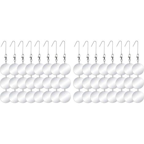 Juego mejorado de 2 espejos reflectantes repelentes de aves con discos repelentes de aves de doble cara altamente efectivos.
