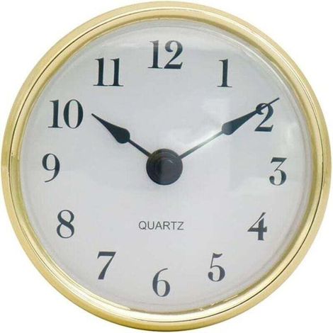 Horloge à Quartz Vintage 80mm, tête d'horloge murale ronde, mouvement de bricolage, tête d'horloge incrustée de chiffres romains/arabes pour chambre à coucher, école (1/4)