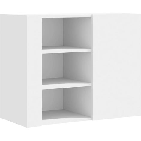 Maison Exclusive - Wandregal Weiß 75x35x60 cm Holzwerkstoff