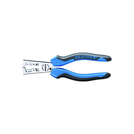 Pinza desforradora automática Gedore cromada, pulida con funda de doble material. Para cables de 0,5 a 5 mm².