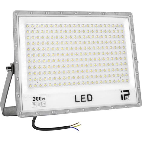 Projecteur LED Extérieur 200W，6500K Blanc Froid，20000LM Super Lumineux,IP66 Étanche, 242 LEDs,Spot Extérieur pour Jardin, Cour, Garage, Allée, Atelier, Couloir et Éclairage de Sécurité (1/5)