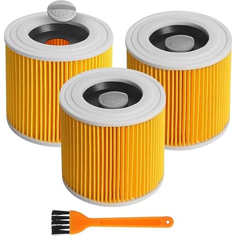 3 Filtre Aspirateur Pour Karcher,Filtre à Cartouche, adaptés aux séries pour Kärcher WD WD2 WD3 WD3P A2004 MV2 MV3,filtres de rechange Aspirateur Pour Karcher 6.414-552.0, 6.414-772.0, 6.414-547.0 (1/5)