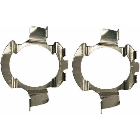 2 Stück Metall-LED-H7-Lampenadapter, Lampensockelhalterung, Clip für Quattro/Polo 6r / Polo 9r / Jetta Sport (MK6) / Opel Astra J (K05)