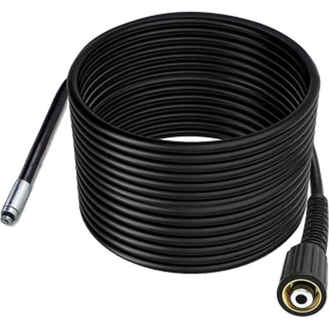 Kit de Jet D'égout pour Nettoyeur Haute Pression, Tuyau de Nettoyage de Canalisation 5800 PSI avec Buse de 1/8" et Conception Renforcée à Triple Couche, Tuyau de Nettoyage de (10 m) (1/5)