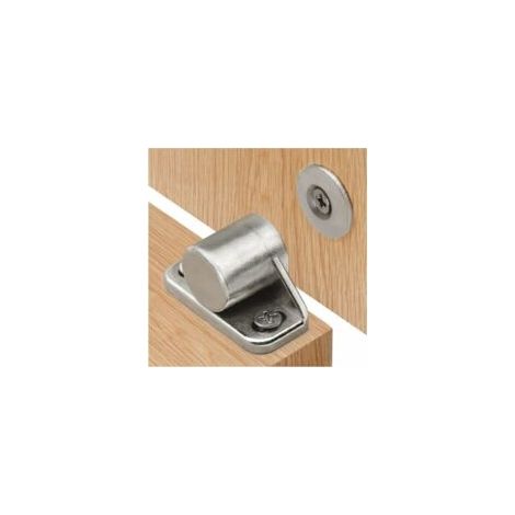 Cierres magnéticos para puertas de armarios, 4 piezas, color plata, cierres magnéticos con tornillos, cierre magnético para muebles, potente imán para puertas correderas, cajones, ventanas y armarios 